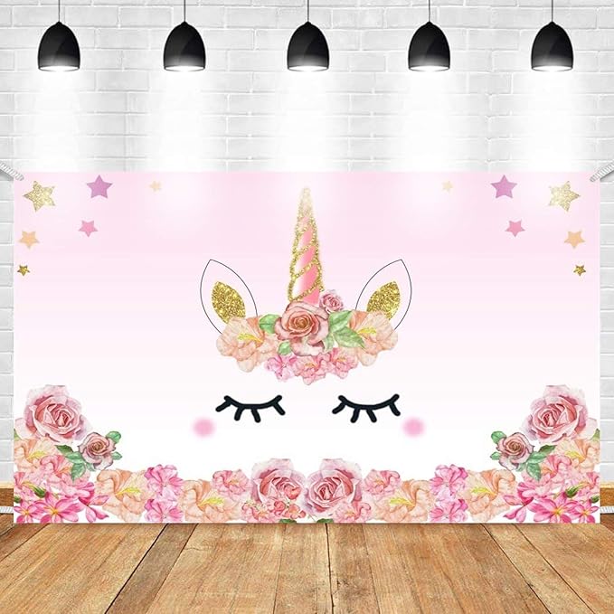 Party Propz Unicorn Theme Birthday Decoration Backdrop-4Ft by 3Ft for Girls Party Decor/Girl Bday Decoration/Wall Decoration,Backdrops,Magical Decorations Exclusive Product