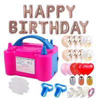 Party Propz Balloons Pump Balloon Pump Kit With Foil Curtains Metallic Backdrop Handle Strip Balloon Decorating Strip Kit Baby Blue Balloons Electric Balloon Pump For Party Decoration Rose, 1 Piece