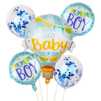 Party Propz Baby Shower Decoration Items-Set Of 5 Baby Shower Balloons|Baby Shower Decorations With Colorful Baby Shower Foil Balloons|Baby Shower Party Decoration Items,Multicolor