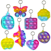 Party Propz Pop It Pop Keychain - Return Gifts for Birthday Party for Kids | Pop it Keychain Fidget Toys for Kids | Stress Relief Bubble Key Ring for Kids and Adults | Pop it Key ring