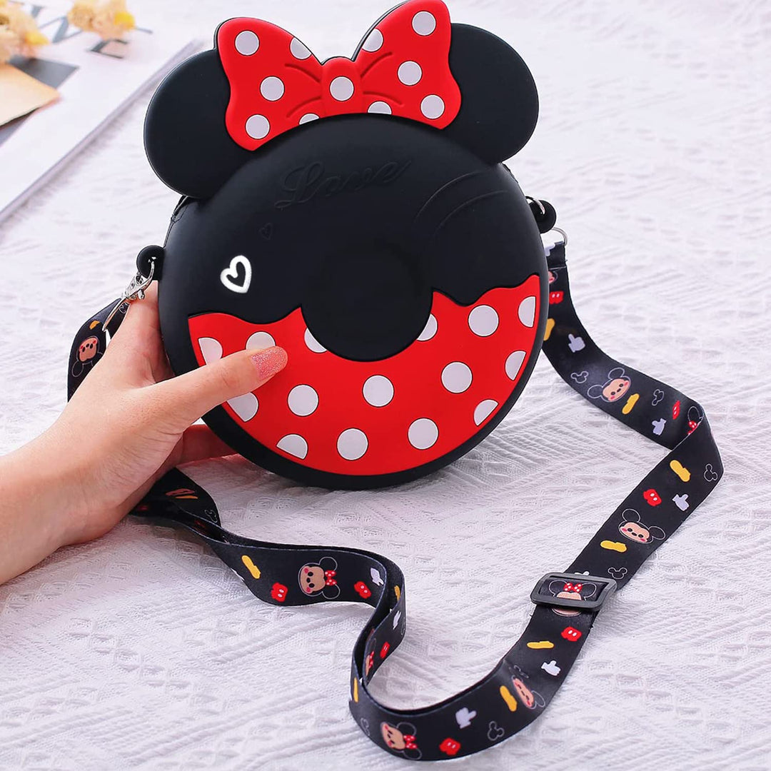 Party Propz Mickey Pop it Bag For Girls Fidget Toys Purse Women, Red Pop Shoulder Bags Party Mickey Bag Toy,Sensory Silicone Pop Fidget Toy,Anxiety Stress Relief,Return Gifts For Kids - Set of 1