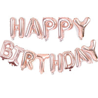 Party Propz Set of 1 Pcs Rosegold Happy Birthday Foil Balloons Paper Banner (cardstock) with for Birthday Decoration Foil Balloons