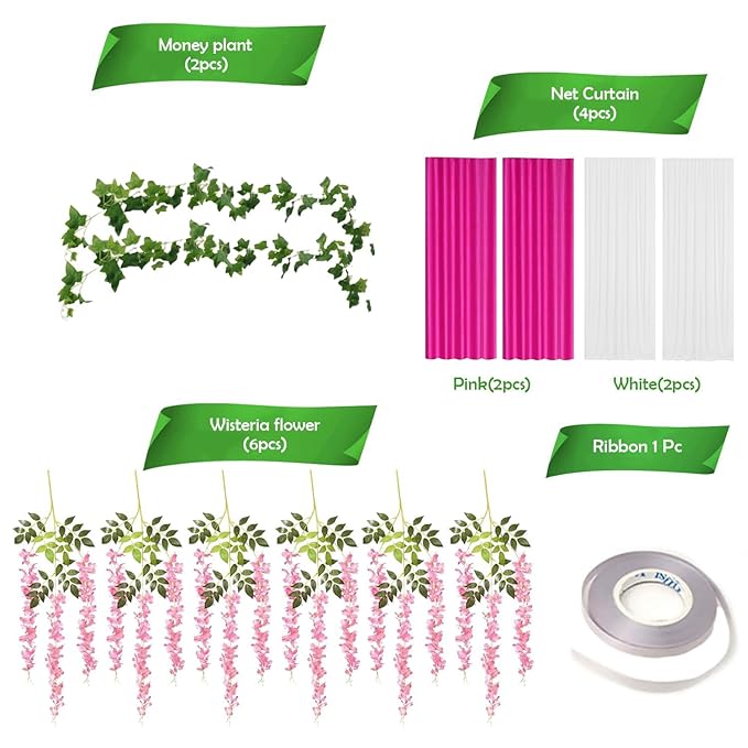 Party Propz Backdrop Cloth for Decoration -12 Pcs Haldi Decoration Items for Marriage | Marriage Decoration Items for Wedding | Pooja Backdrop Decoration Cloth | Traditional Backdrop Decoration Cloth