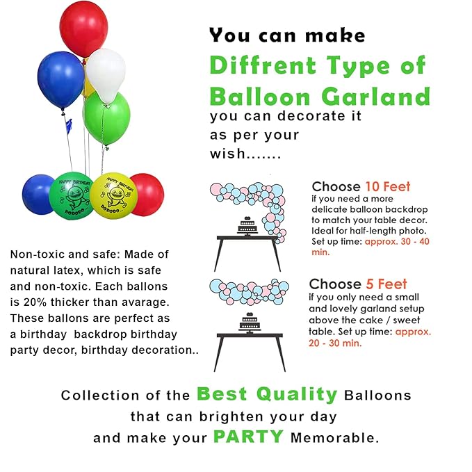 Party Propz Baby Shark Theme Birthday Decorations - 55Pcs, Multicolor Balloons | Baby Shark Birthday Decorations | Birthday Decoration Items For Girl | Shark Foil Balloons | Birthday Decoration Kit