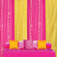 Haldi & Mehndi Backdrop Decoration Set – 6 Pcs Traditional Decor Kit