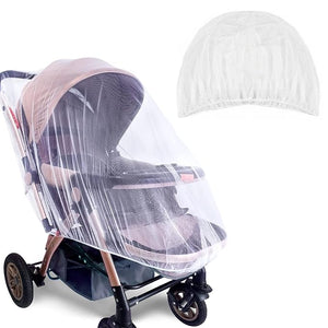 Mosquito Net for Stroller/White Mosquito Net for Baby Carriers, Stroller, Pram, Car Seats, Baby Cots, Cradles/Outdoor, Unisex Baby - Pack of 1