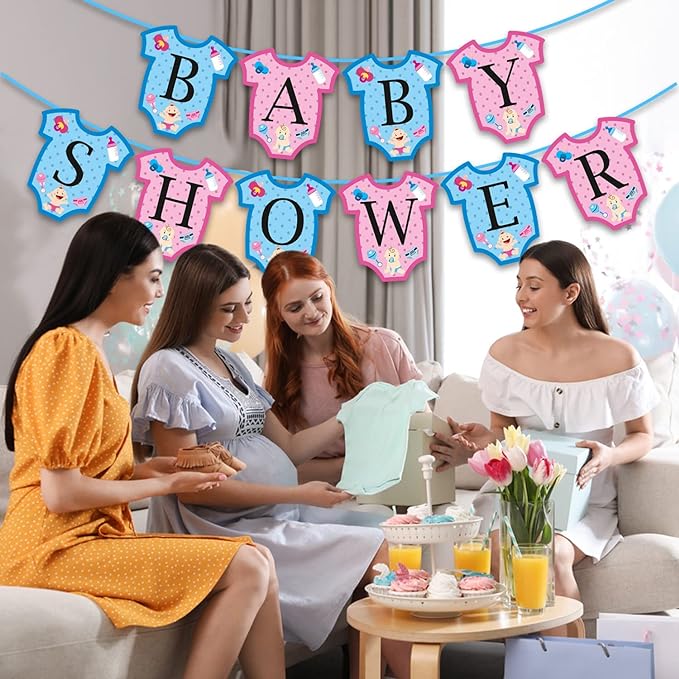 Party Propz Baby Shower Decoration Items - 1 Pack of Mom To Be Decoration | Lightweight Baby Shower Banner (Cardstock) | Beautiful Baby Shower Backdrop Decoration | Cute Baby Shower Party Decoration