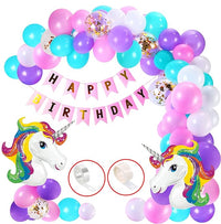 Party Propz Unicorn Birthday Decorations For Girls-50 Pcs Unicorn Theme Birthday Decorations Kit|Unicorn Decoration For Birthday Girls|Birthday Decoration Items For Girl|Unicorn Birthday Balloons