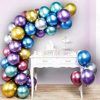 Party Propz Multicolor Chrome Balloons Combo - 30Pcs Chrome Balloons for Birthday | Balloons for Party