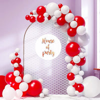 Party Propz Metallic Red White Balloons Packet - Set of 50 Pcs Red And White Balloons for Decoration | Balloons for Birthday, Anniversary, Wedding | Red Balloons For Decoration, White Balloons for Decoration