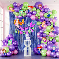 Mermaid Theme Birthday Decorations - Set of 54 Pcs