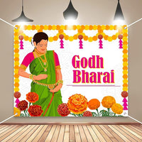 Party Propz Baby Shower Decoration Items - 1Pc Godh Bharai Backdrop | Baby Shower Decorations | Baby Shower Banner | Baby Shower Party Decoration | Mom to Be Decoration Items Set | Baby Shower Decor