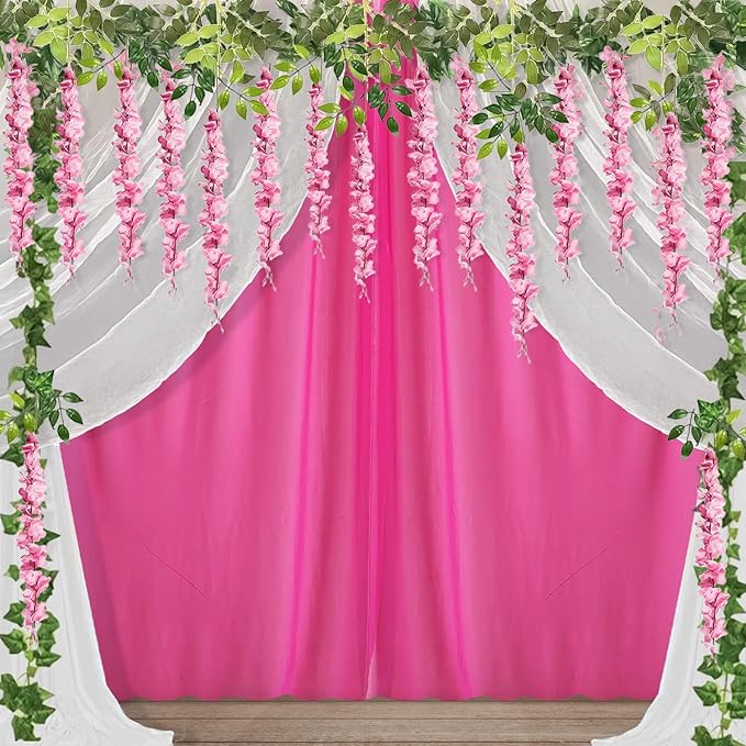 Party Propz Backdrop Cloth for Decoration -12 Pcs Haldi Decoration Items for Marriage | Marriage Decoration Items for Wedding | Pooja Backdrop Decoration Cloth | Traditional Backdrop Decoration Cloth