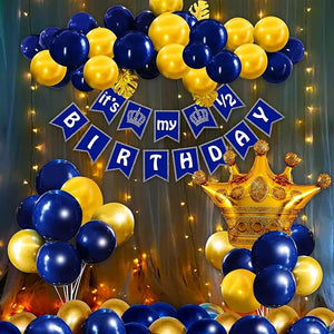 Party Propz Half Birthday Decoration For Baby Boy - 33Pcs Items Set For Half Year Birthday Decorations For Boys - 1/2 Birthday Decorations For Boys - 6 Month Birthday Decorations For Boy