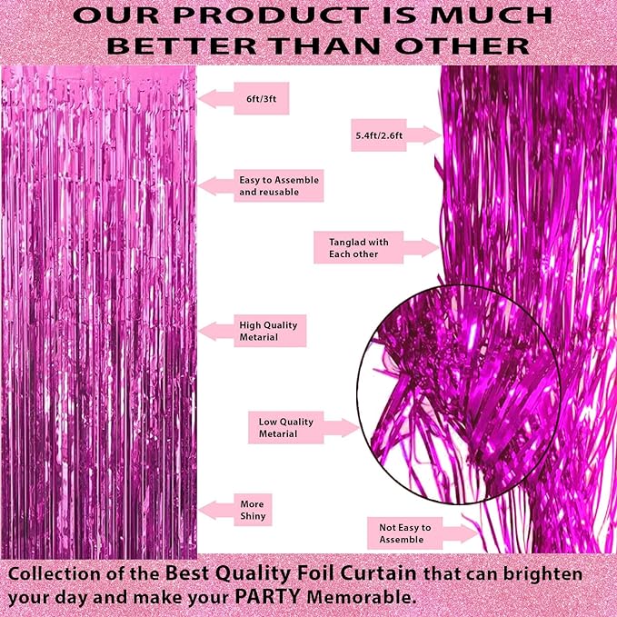 Party Propz 1st Birthday Decoration for Girls - Pink Happy Birthday Banner (cardstock), 1 Foil Balloons For Birthday, Metallic Balloons, Foil Curtains For First Birthday Decorations Girl