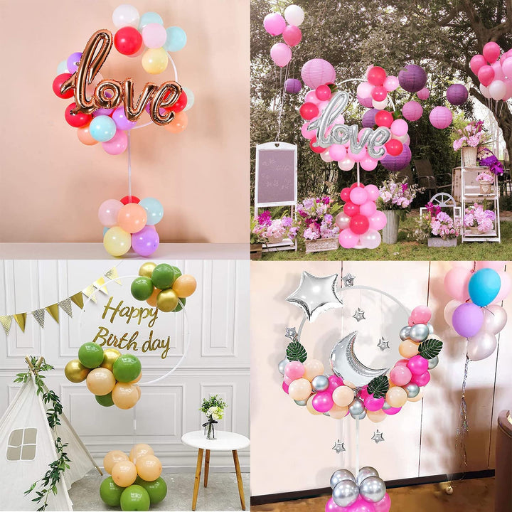 Party Propz Acrylic Ring Balloon Stand For Decoration, Pack Of 1, Balloon Arch Stand Or Balloon Ring Stand For Decoration, Circle Stand For Birthday, Baby Shower, Bride To Be, Balloon Decor Stand