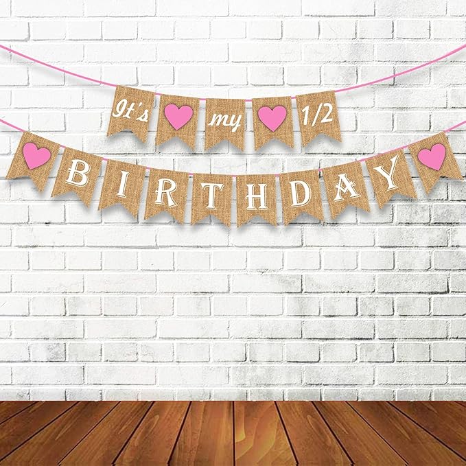 Party Propz Half Birthday Banner -Birthday Decoration Items(Cardstock)