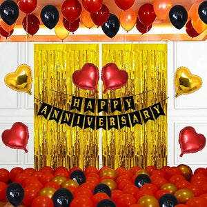 Party Propz Romantic Anniversary Decoration Items Kit - 72Pcs Happy Anniversary Balloons | Anniversary Balloons for Decoration | Happy Anniversary Decoration | Happy Anniversary Banner