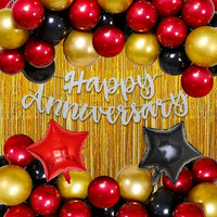 Party Propz Happy Anniversary Decoration Items Kit - 34Pcs Anniversary Balloons for Decoration | Happy Anniversary Banner | Happy Anniversary Balloons | Wedding Anniversary Decoration Items