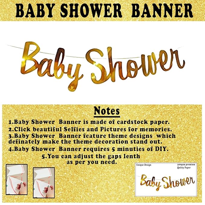 Party Propz Baby Shower Decoration Items - Combo Of 50 Pcs Mom To Be Dad To Be | Baby Shower Banner | Baby Shower Balloons | Baby Shower Party Decoration | Mom To Be Sash For Baby Shower