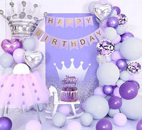 Party Propz Purple Birthday Decorations Kit-49Pcs Birthday Decoration Items For Girls|Purple Balloons For Birthday Decorations|Birthday Decorations For Wife|Purple Birthday Balloons Decorations