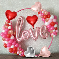 Party Propz Rubber Anniversary Day Decoration Kit - Pack Of 36,Anniversary Day Balloon Decoration Items|With Heart & Rose Gold Love Balloon|Valentine Day Decoration Items|Valentine Balloon Decoration