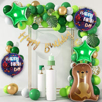 Party Propz Rubber Jungle Theme Birthday Decoration - 47 Pcs, Kids Birthday Decoration Jungle Safari Theme Birthday Decoration Bear Theme Birthday Decoration Items For Boy, Multicolor