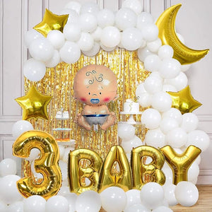 Party Propz 3Rd Birthday Decoration Items For Boys-59Pcs Third Birthday Decoration|Birthday Decorations Kit For Boys 3Rd Birthday/Baby Birthday Decoration Items 3 Year
