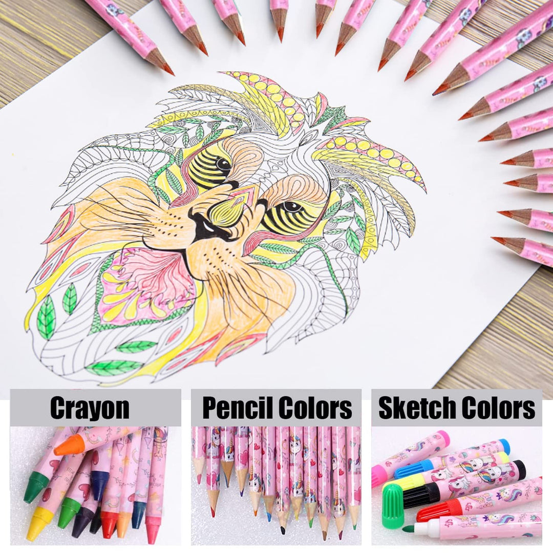 Party Propz Unicorn Stationery Set - 41 Pcs Stationery Items for Girls | Return Gift for Girls | Stationary Set Return Gifts | Unicorn School Kit for Girls |Kawaii Unicorn Stationery Kit for Girls
