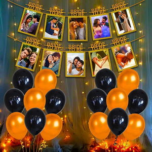 Party Propz Bride To Be Decoration Set Combo - 42 Pcs, Bachelorette Party Decorations | Bride To Be Photo Banner(Cardstock), Lights, Balloons | Spinster Party Decorations For Women | Bridal Shower