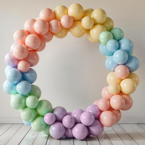 Pastel Balloons for Decoration – 100 Pcs | Rainbow & Candy Theme Multicolor Latex Balloons