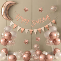Rose Gold Birthday Decoration Kit – 42 Pcs