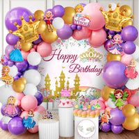 Princess Theme Happy Birthday Decoration Kit - 114 Pcs
