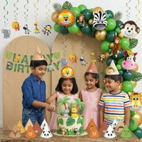 Jungle Theme Birthday Decoration Kit - 86 Pcs