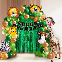 Jungle Theme Birthday Decoration Kit - 54 Pcs