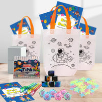 Astronaut Theme Birthday Return Gift Set – 70 Pcs for 10 Kids | Space Party Favors & Stationery Kit