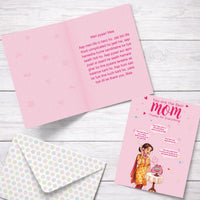 Mother’s Day Greeting Card – 1 Pc You Are The Best Mom Card with Envelope for Mom Gift