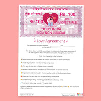 Love Contract Agreement - Certificate Gift for Valentines Day