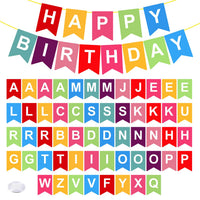 Multicolour Customizable Birthday Banner - 1 Pcs