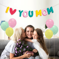 Best Mom Ever Banner – 1 Pc 50 Inch Golden Mother’s Day & Birthday Decoration for Mom