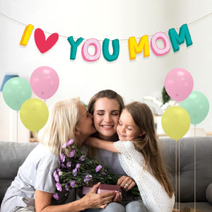 Best Mom Ever Banner – 1 Pc 50 Inch Golden Mother’s Day & Birthday Decoration for Mom
