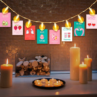 Fairy Led Heart Clip Lights with Photo Frame Cards - 11pcs, 2 in 1 Love Greetings Card for Love, Girlfriend, Boyfriend