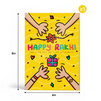 Party Propz Rakhi Greeting Cards 8x6” inches | Comes With Envelope | Raksha Bandhan Cards | Happy Rakhi Cards -Pack of 1