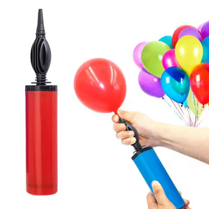 Party Propz Balloon Manual Hand Pump For Latex Foil, Helium Air Animal Rubber Baloon/Airpump/Balloons Pumper (Multicolor)