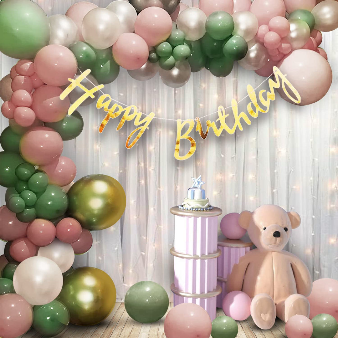 Party Propz Birthday Decoration Items - 71Pcs Birthday Decoration Kit|Balloons For Birthday|Birthday Decoration Items For Girl|Balloon Decoration For Birthday|Happy Birthday Banner(Cardstock),Multi