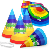 Party Propz Happy Birthday Caps for Kids - 10Pcs Birthday Caps for Birthday Or Birthday Boy Cap/MultiColour Happy Birthday Cap for Boys Or Birthday Hats for Birthday Stylish