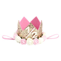 Party Propz Baby Crown Half Birthday Headband For Half Birthday Girls/Girls Hair Accessories/Half Girls Bday