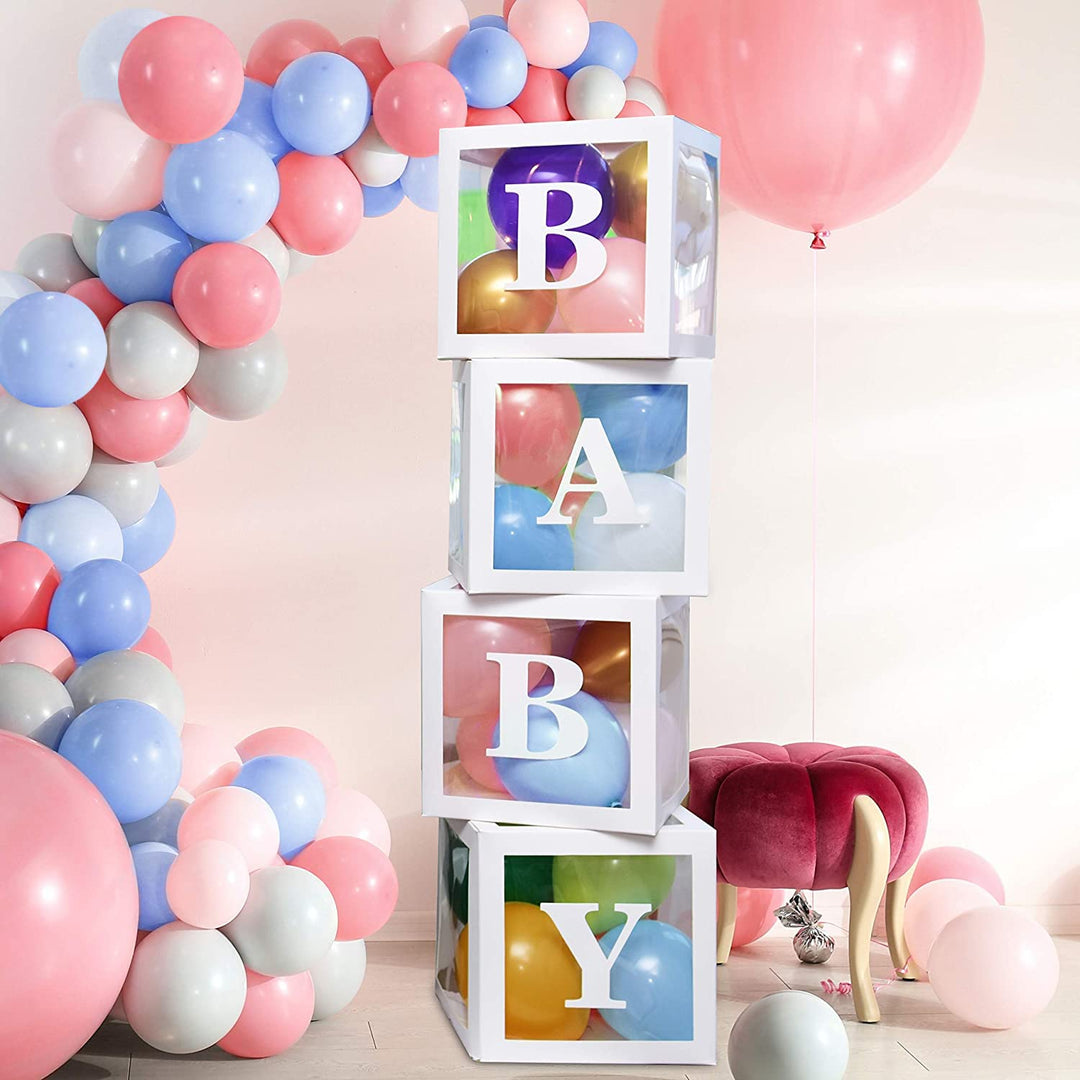 Party Propz Baby Shower Decoration Items-64Pcs Baby Birthday Decoration Items For Kids|Baby Welcome Home Decoration Kit|Welcome Home Baby Decoration|Baby Shower Decorations|Baby Shower Balloons
