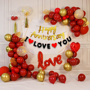 Happy Anniversary Decoration Items Kit - 45Pcs