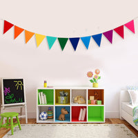 Party Propz Colorful Bunting Flags for Decoration - Beautiful 3 Pcs Multicolor Pennant Rainbow Banners | Colorful Party Decorations | Buntings for Decoration | Pennant Flag Banner | Pennant Flags